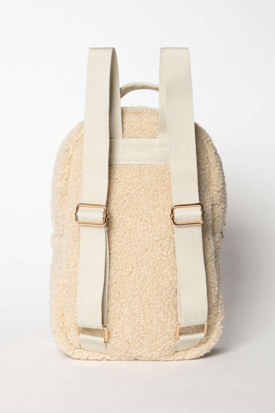Studio Noos Ecru Teddy Mini Backpack (Gepersonaliseerd)